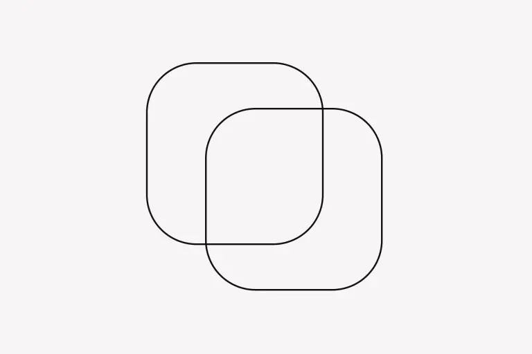 Image par défaut du service BigLittleWeb montrant le logo qui est deux carrés vide avec des bordures noir un peu arrondi qui se chevauche sur un fond gris